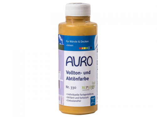 Auro Vollton- und Abtnfarbe Nr. 330-10 - 0,50 Liter - Ocker-Gelb