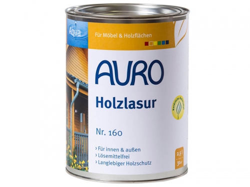 Auro Holzlasur Aqua Nr. 160-74 - 0,375 Liter - Grau
