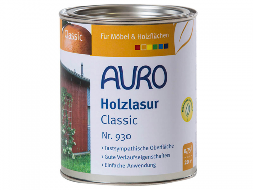 Auro Holzlasur Classic Nr. 930-00 - 0,75 Liter - Farblos...